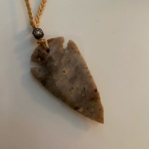 Agate Arrowhead Pave Necklace